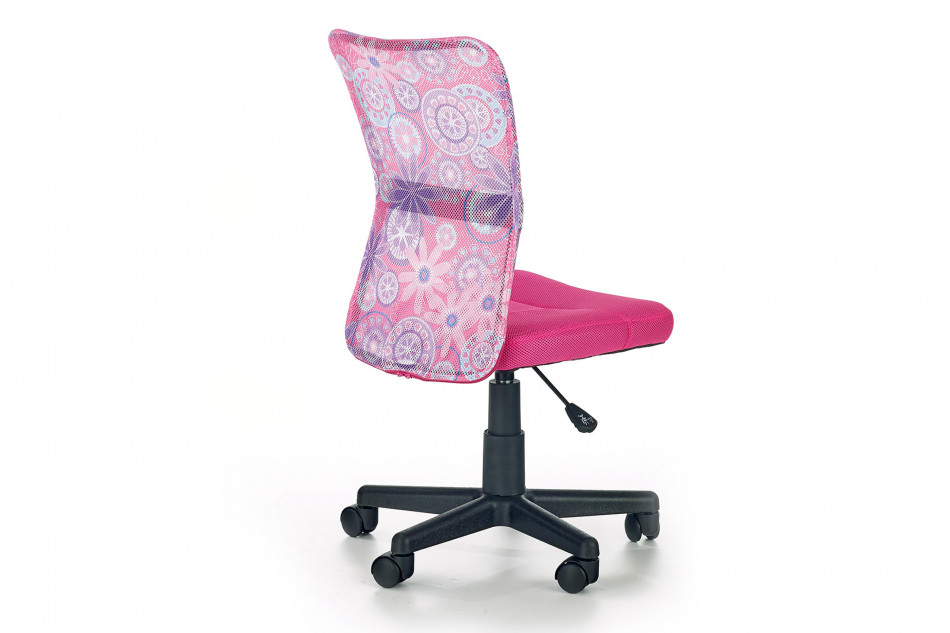 BARYA Krzesło do biurka dla dzieci obrotowe różowe różowy - zdjęcie 1