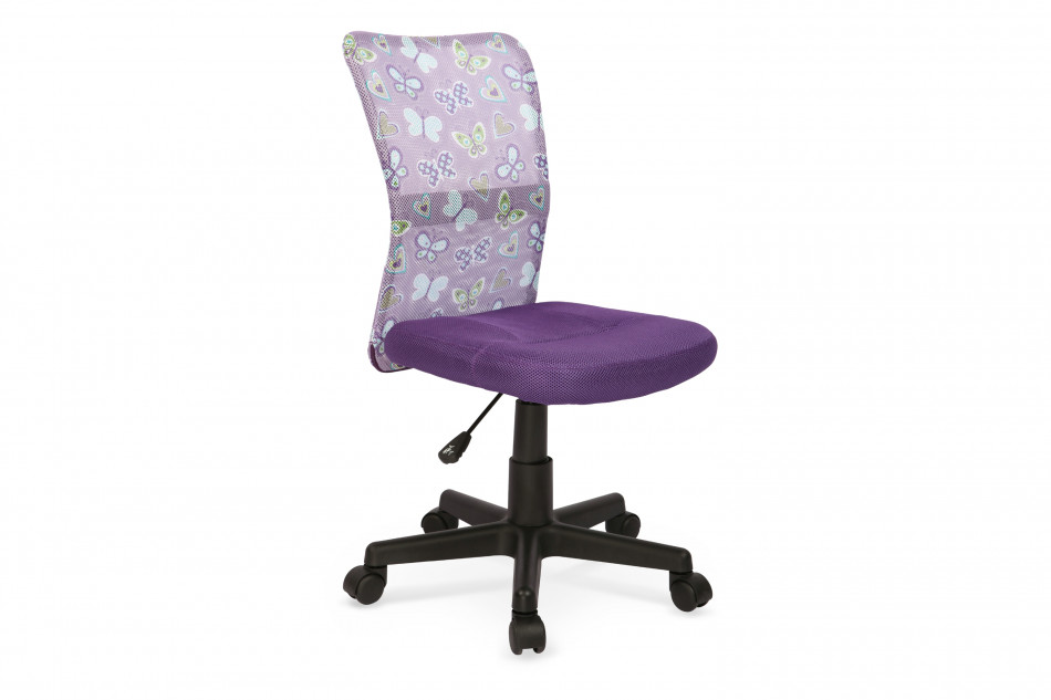 BARYA Krzesło do biurka dla dzieci obrotowe fioletowe fioletowy - zdjęcie 0