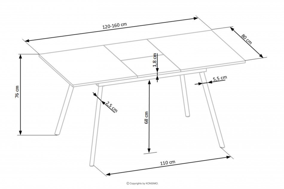 TEMIS Loftowy funkcjonalny stół do salonu dąb sonoma/szary/czarny - zdjęcie 13