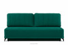PULMO Prosta kanapa z funkcją spania 140x200 cm matowa ciemnozielona ciemny zielony - zdjęcie 1
