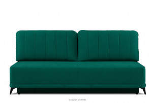 PULMO, https://konsimo.pl/kolekcja/pulmo/ Prosta kanapa z funkcją spania 140x200 cm matowa ciemnozielona ciemny zielony - zdjęcie