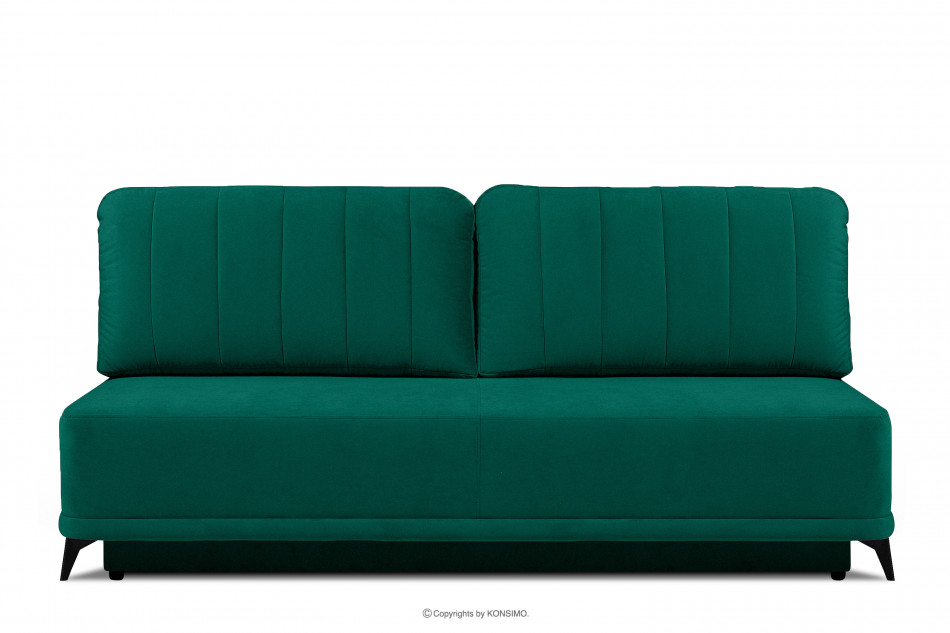 PULMO Prosta kanapa z funkcją spania 140x200 cm matowa ciemnozielona ciemny zielony - zdjęcie 0