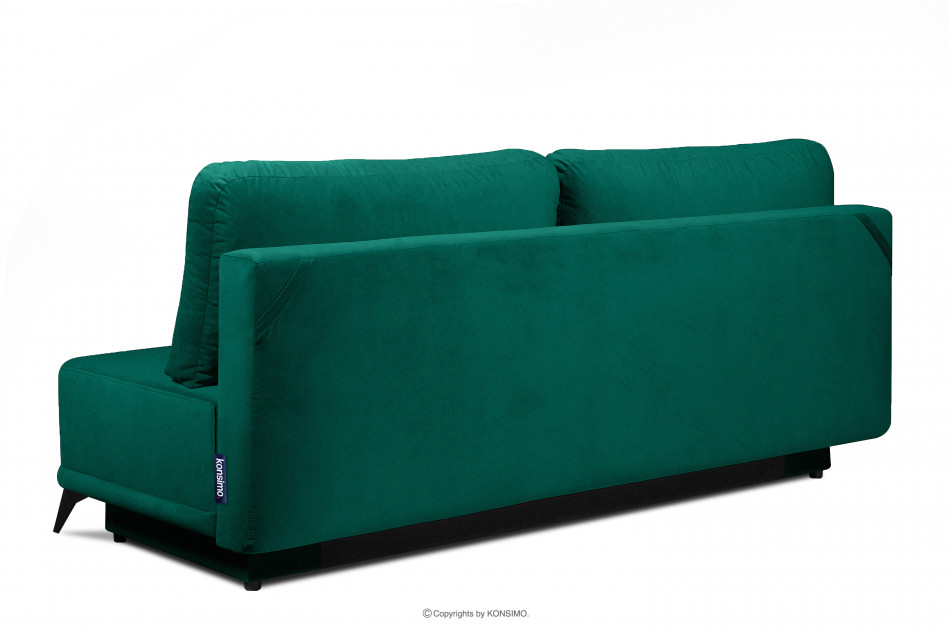 PULMO Prosta kanapa z funkcją spania 140x200 cm matowa ciemnozielona ciemny zielony - zdjęcie 4