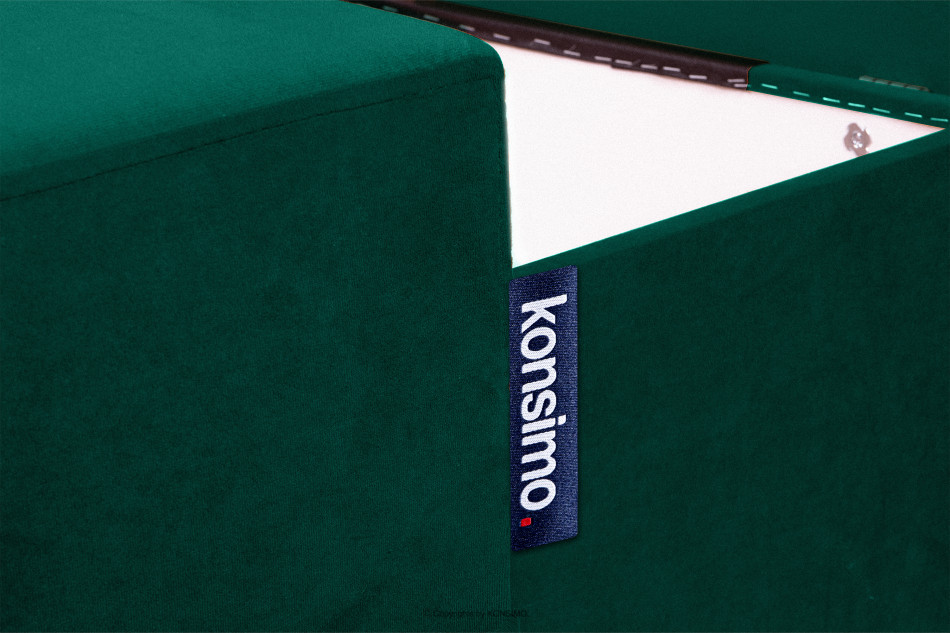 PULMO Prosta kanapa z funkcją spania 140x200 cm matowa ciemnozielona ciemny zielony - zdjęcie 8