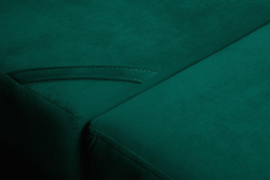 PULMO Prosta kanapa z funkcją spania 140x200 cm matowa ciemnozielona ciemny zielony - zdjęcie 6