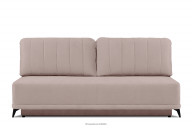 Prosta kanapa z funkcją spania 140x200 cm matowa jasnobrązowa
