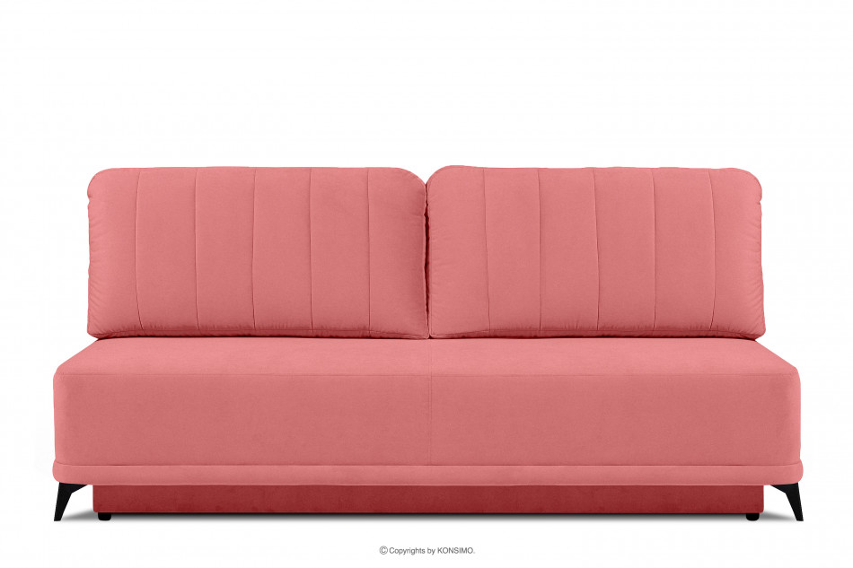 PULMO Prosta kanapa z funkcją spania 140x200 cm matowa różowa różowy - zdjęcie 0