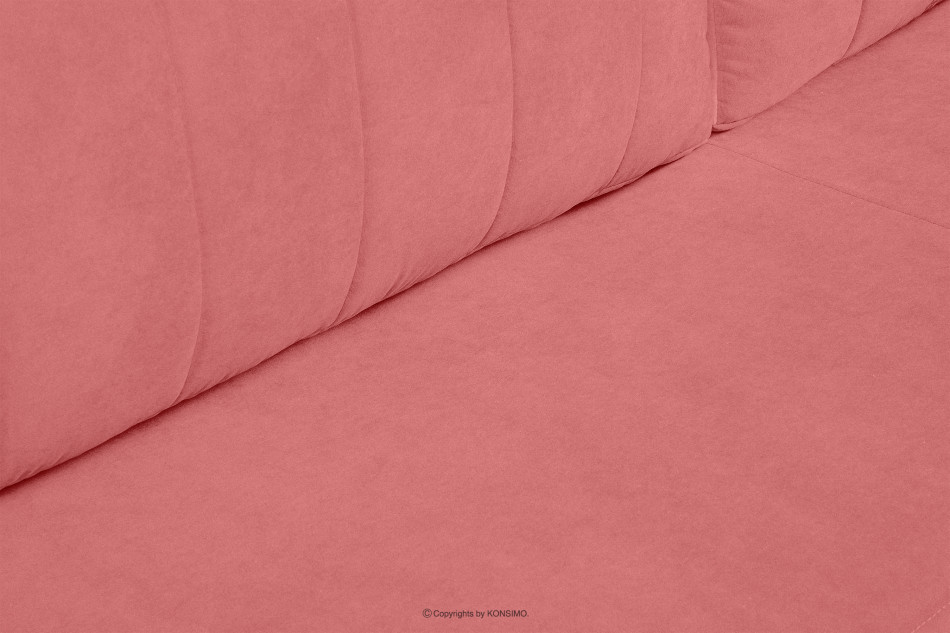 PULMO Prosta kanapa z funkcją spania 140x200 cm matowa różowa różowy - zdjęcie 10