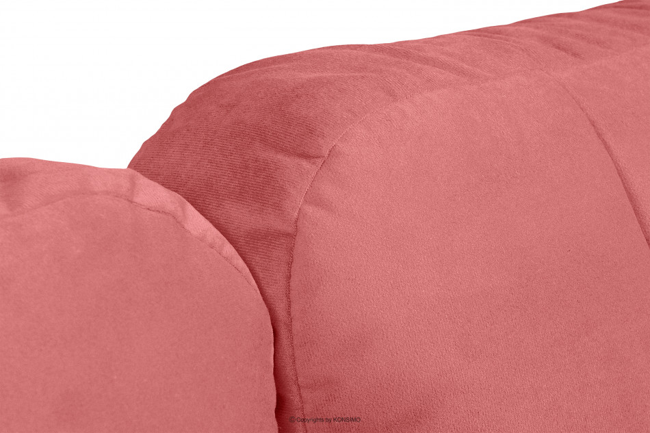 PULMO Prosta kanapa z funkcją spania 140x200 cm matowa różowa różowy - zdjęcie 9