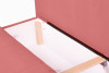 PULMO Prosta kanapa z funkcją spania 140x200 cm matowa różowa różowy - zdjęcie 8
