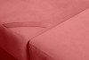 PULMO Prosta kanapa z funkcją spania 140x200 cm matowa różowa różowy - zdjęcie 7