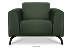 VESTRI, https://konsimo.pl/kolekcja/vestri/ Fotel na nóżkach do salonu ciemnozielony ciemny zielony - zdjęcie