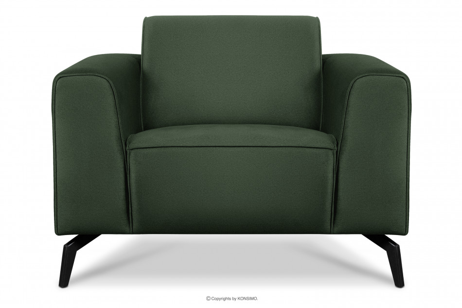 VESTRI Fotel na nóżkach do salonu ciemnozielony ciemny zielony - zdjęcie 0