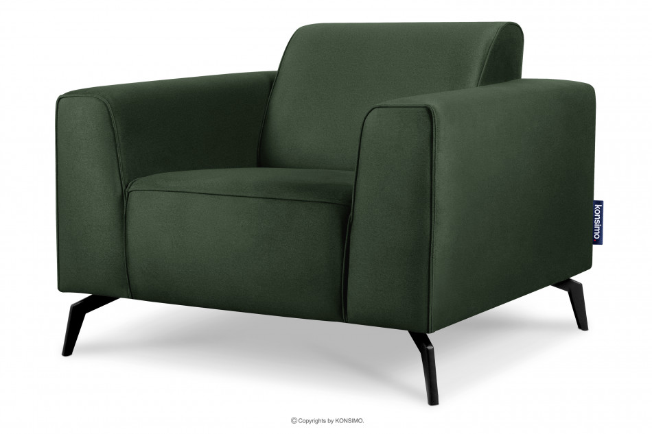 VESTRI Fotel na nóżkach do salonu ciemnozielony ciemny zielony - zdjęcie 2