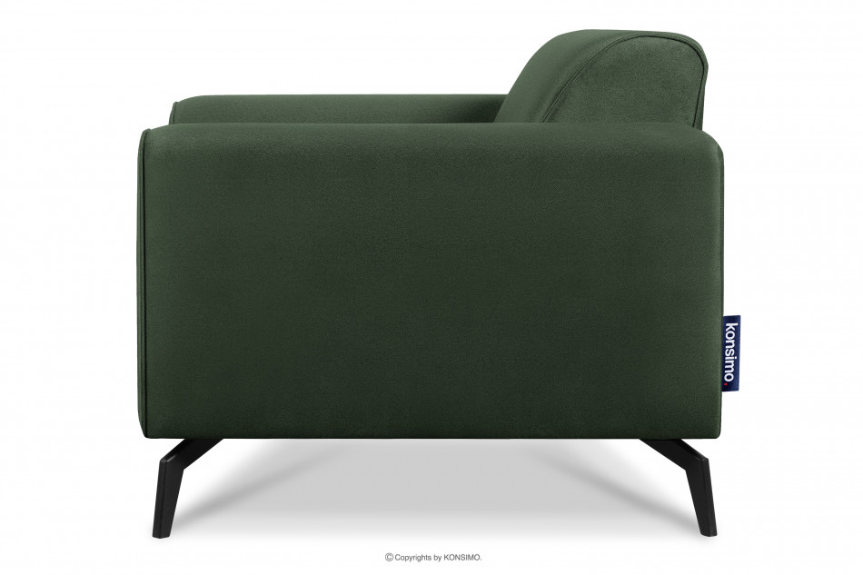 VESTRI Fotel na nóżkach do salonu ciemnozielony ciemny zielony - zdjęcie 3