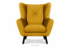 MIRO Elegancki fotel uszak do salonu żółty żólty - zdjęcie 1