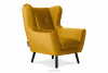 MIRO Elegancki fotel uszak do salonu żółty żólty - zdjęcie 3