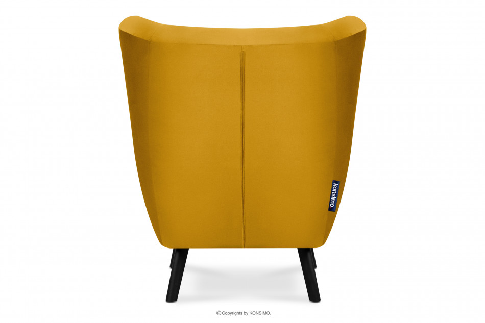 MIRO Elegancki fotel uszak do salonu żółty żólty - zdjęcie 4