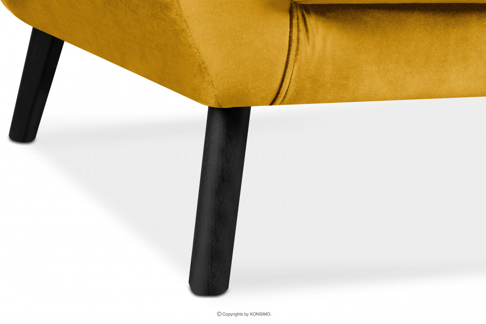MIRO Elegancki fotel uszak do salonu żółty żólty - zdjęcie 5