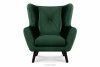 MIRO Fotel uszak elegancki ciemnozielony ciemny zielony - zdjęcie 1