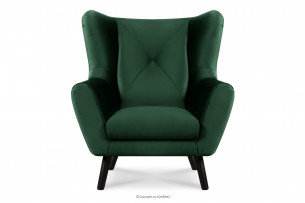 MIRO, https://konsimo.pl/kolekcja/miro/ Fotel uszak elegancki ciemnozielony ciemny zielony - zdjęcie