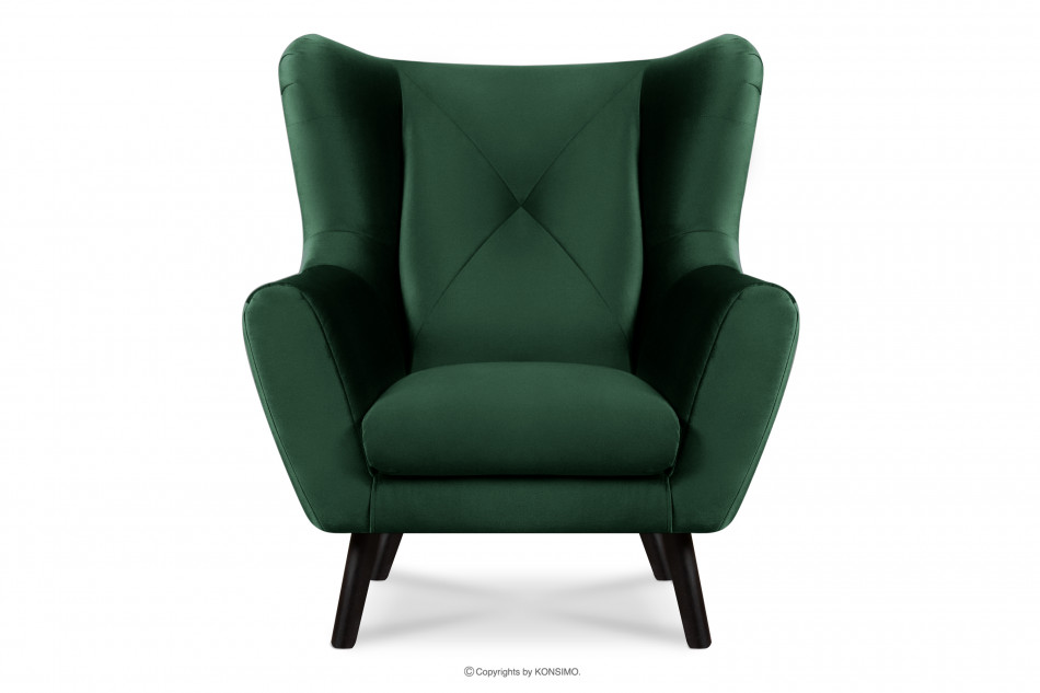 MIRO Fotel uszak elegancki ciemnozielony ciemny zielony - zdjęcie 0