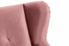 MIRO Różowy fotel uszak do sypialni różowy - zdjęcie 7