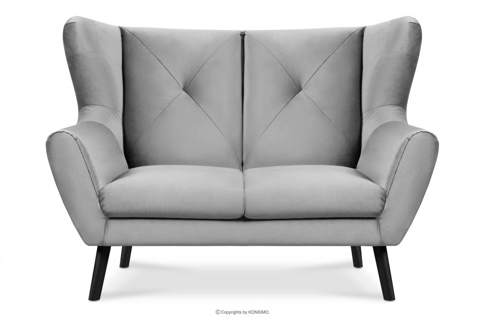 MIRO Elegancka sofa 2 osobowa jasnoszara jasny szary - zdjęcie 0