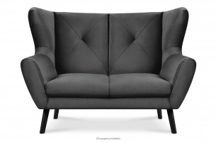 MIRO, https://konsimo.pl/kolekcja/miro/ Elegancka sofa dwuosobowa ciemnoszara ciemny szary - zdjęcie