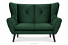 MIRO Ciemnozielona sofa dwuosobowa ciemny zielony - zdjęcie 1