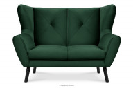 Ciemnozielona sofa dwuosobowa