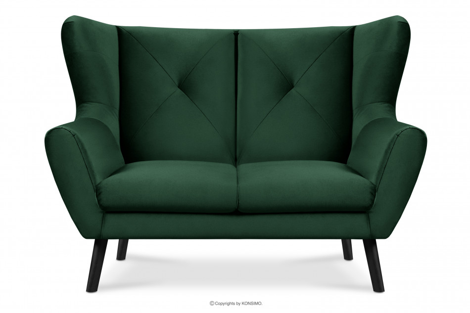 MIRO Ciemnozielona sofa dwuosobowa ciemny zielony - zdjęcie 0