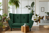 MIRO Ciemnozielona sofa dwuosobowa ciemny zielony - zdjęcie 2