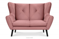 Różowa sofa 2 osobowa mała