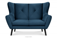 Mała sofa dwuosobowa elegancka granatowa