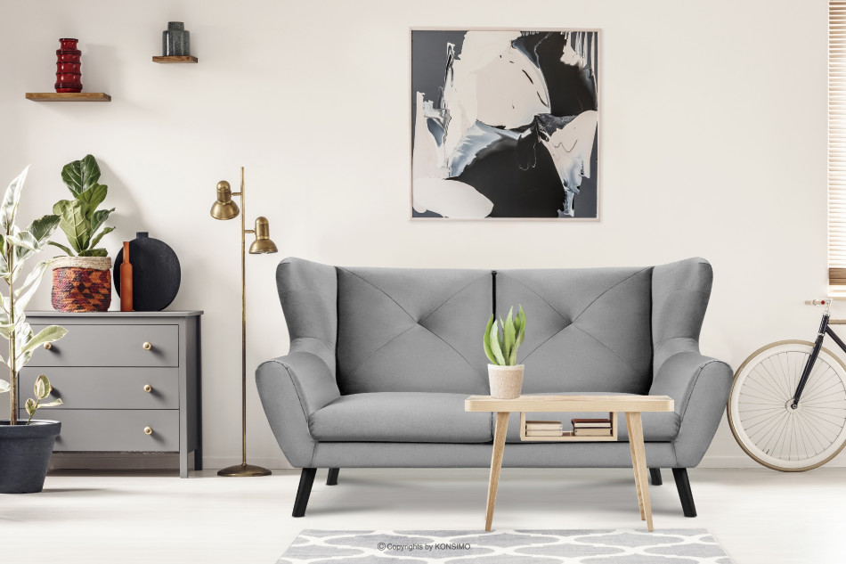 MIRO Elegancka sofa 3 osobowa jasnoszara jasny szary - zdjęcie 1