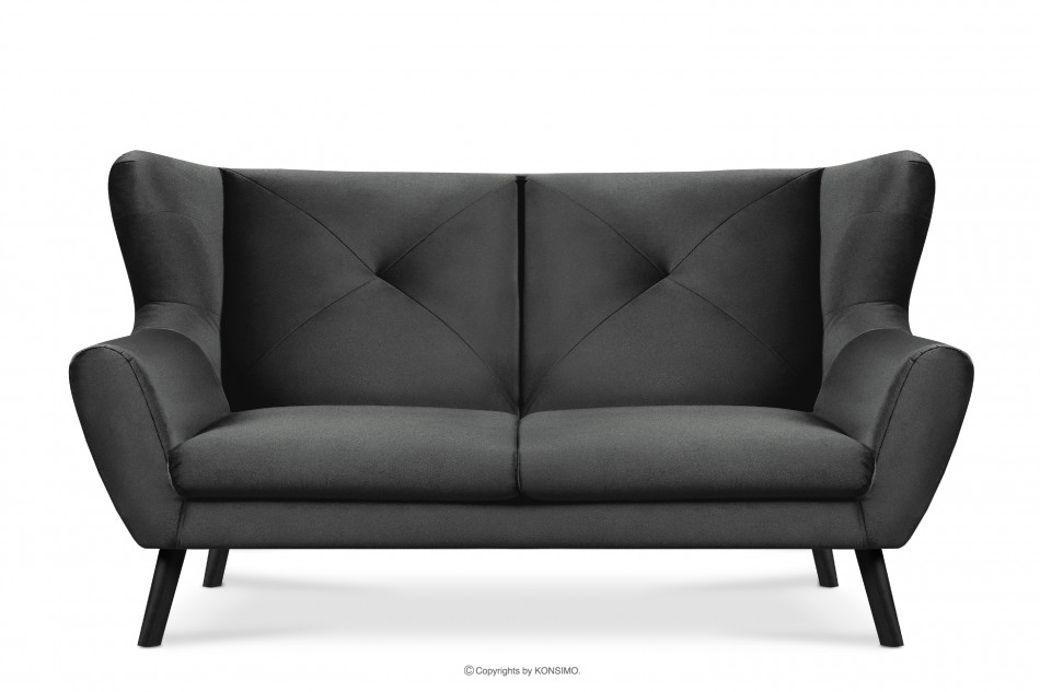 MIRO Elegancka sofa trzyosobowa ciemnoszara ciemny szary - zdjęcie 0