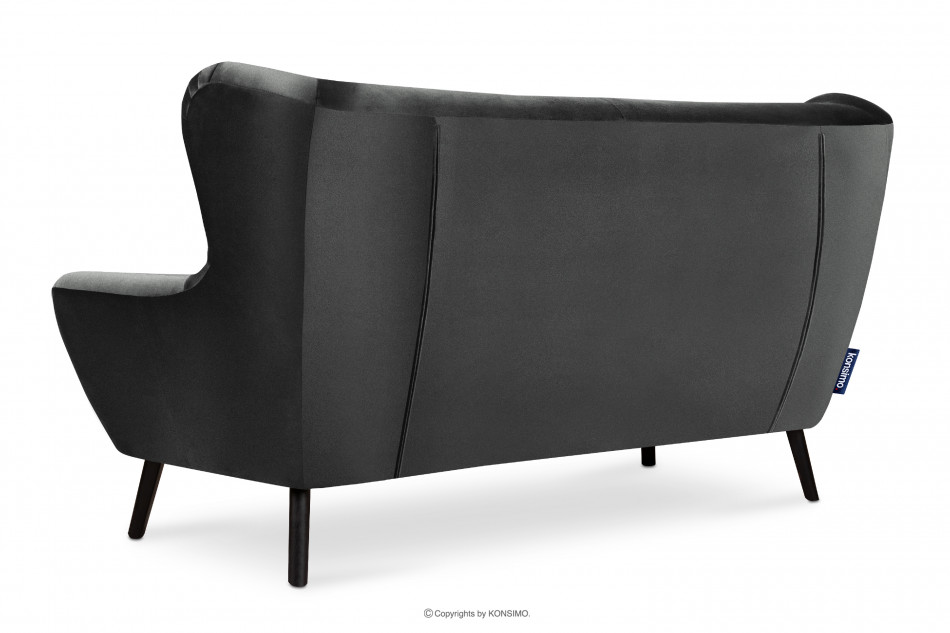 MIRO Elegancka sofa trzyosobowa ciemnoszara ciemny szary - zdjęcie 3