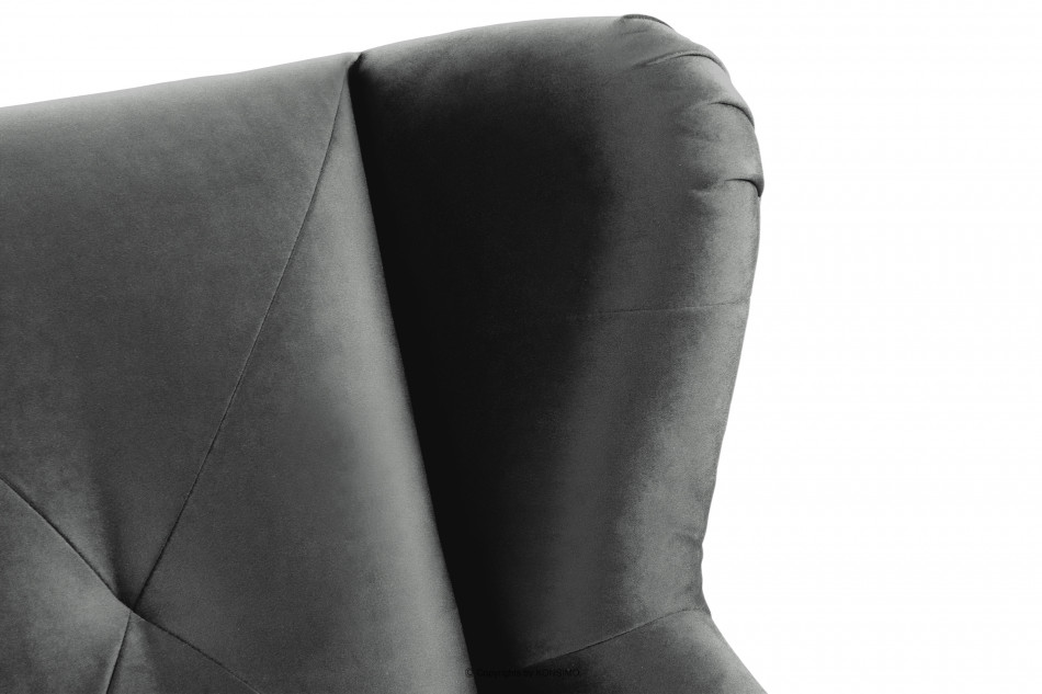 MIRO Elegancka sofa trzyosobowa ciemnoszara ciemny szary - zdjęcie 6