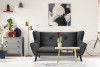 MIRO Elegancka sofa trzyosobowa ciemnoszara ciemny szary - zdjęcie 2