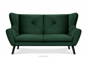 MIRO, https://konsimo.pl/kolekcja/miro/ Ciemnozielona sofa trzyosobowa na nóżkach ciemny zielony - zdjęcie