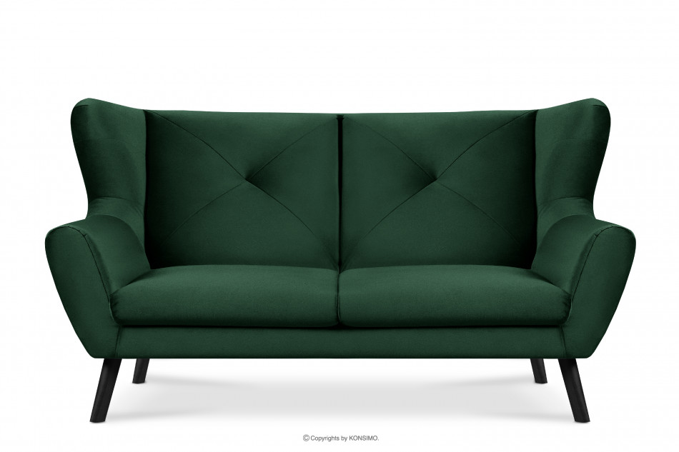 MIRO Ciemnozielona sofa trzyosobowa na nóżkach ciemny zielony - zdjęcie 0
