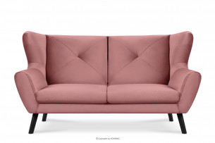 MIRO, https://konsimo.pl/kolekcja/miro/ Różowa sofa 3 osobowa welur różowy - zdjęcie