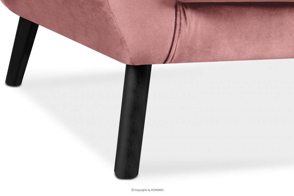 MIRO Różowa sofa 3 osobowa welur różowy - zdjęcie 4