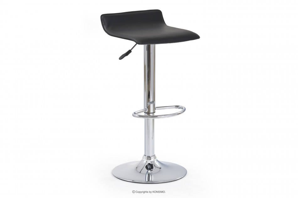 RUTIL Nowoczesny hoker barowy 60cm czarny czarny - zdjęcie
