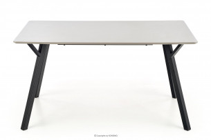 SECER, https://konsimo.pl/kolekcja/secer/ Prosty stół na metalowych nogach 140cm szary/czarny - zdjęcie