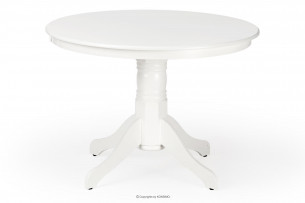 CRAGO, https://konsimo.pl/kolekcja/crago/ Okrągły stół klasyczny do jadalni biały - zdjęcie