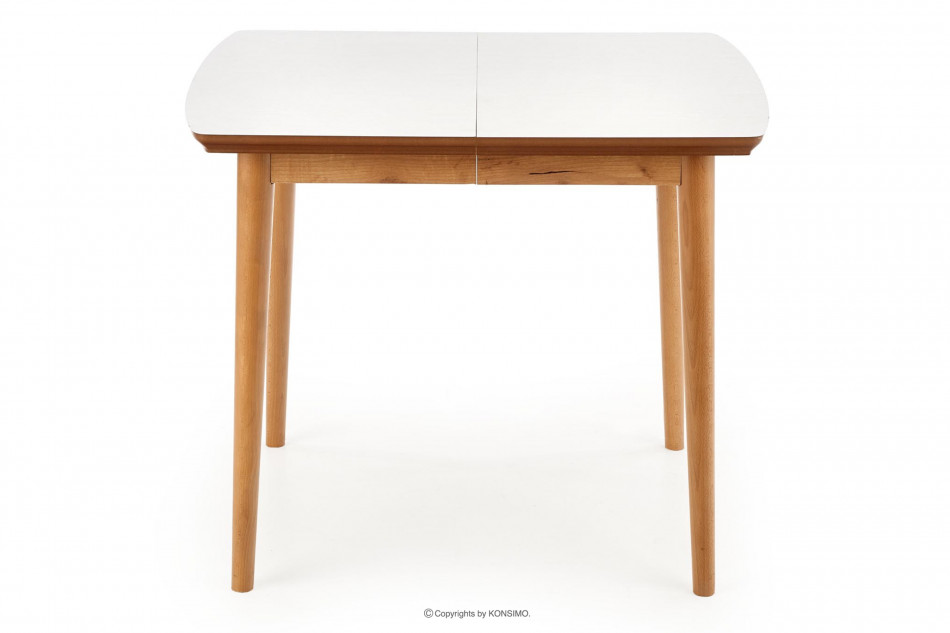 RANGO Drewniany stół rozkładany biały matowy/dąb lefkas - zdjęcie 5