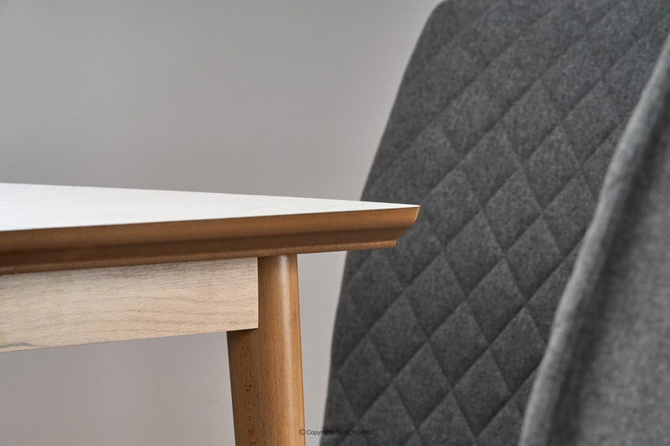 RANGO Drewniany stół rozkładany biały matowy/dąb lefkas - zdjęcie 9