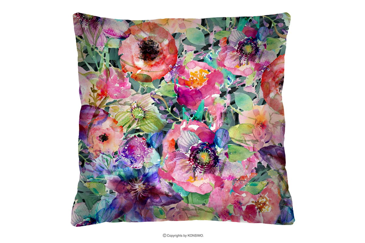 Poduszka w kwiaty kolorowa